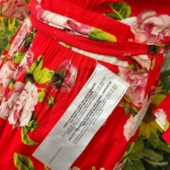 BCBG Scarlett Rose Floral Flutter Maxi Dress XS - Picture 11 of 17